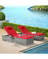 Outdoor Chaise Lounge Chair Set of 2