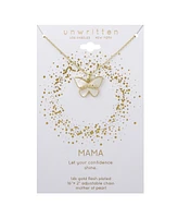 Unwritten Mother of Pearl Butterfly Mama Necklace
