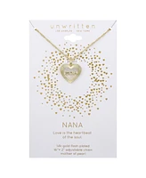 Unwritten Mother of Pearl Diamond Cut Heart Nana Necklace