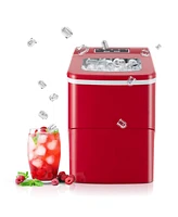 Cowsar 26Lbs/Day, Ice Maker, Self-Cleaning Ice Machine with Ice Scoop and Basket