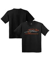 Jr Motorsports Official Team Apparel Big Boys and Girls Black Neon Logo T-Shirt