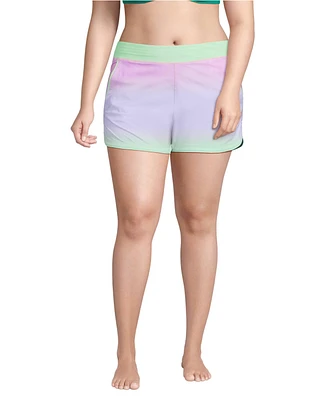 Lands' End Plus 3" Board Shorts with Panty