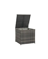 6-Piece Woven Patio Set, L-Shaped Sectional, Corner & Glass Tables