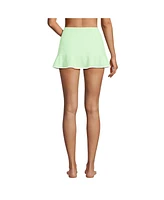 Lands' End Women's Pique Ruffle Hem Mini Swim Skirt