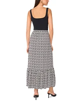 Vince Camuto Women's Printed Ruffled Pull-On Midi Skirt