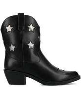 Journee Collection Women's Underwood Cuban Heel Casual Comfort Ankle Booties