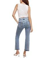 Good American Women's Legs Cropped Mini Boot Jeans