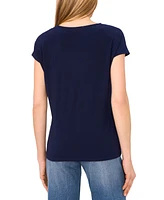 Sam & Jess Women's V-Neck Cap-Sleeve Top