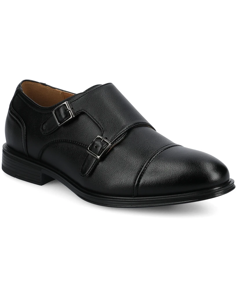 Vance Co. Men's Dillon Comfort Double Monk Strap Dress Shoe