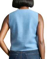 Jones New York Women's Sleeveless Button-Front Vest