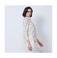 Etcetera Women's Floral Print Blouse Topiary