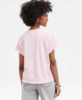 On 34th Women's Cuffed Dolman-Sleeve Pompelmo T-Shirt, Exclusively at Macy's