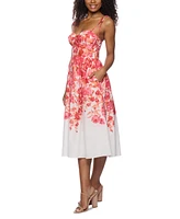 Alex & Sophia Juniors' Floral-Print Bustier Dress