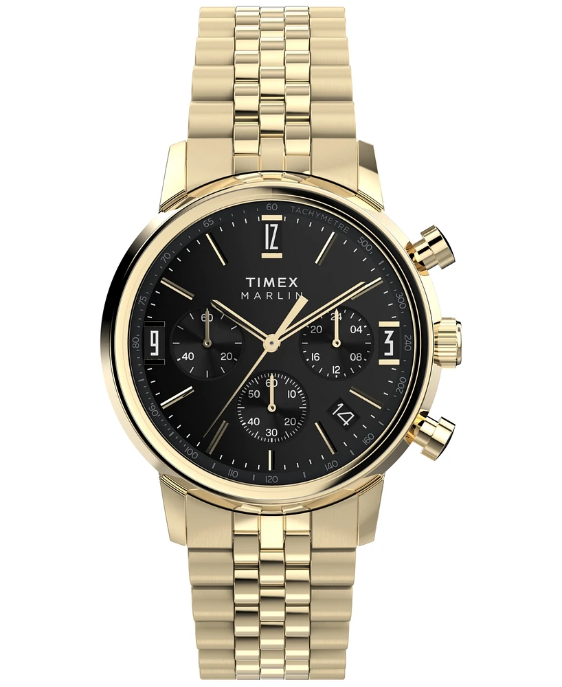 Timex Men's Analog Gold-Tone Stainless Steel Watch, 40mm