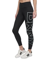 Dkny Sport Women's Exploded-Logo Stretch 7/8 Leggings