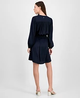 Boss Orange Women's Ruched-Waist Satin Minidress