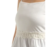 Bcx Juniors' Solid Poplin Bubble-Peplum Square-Neck Top