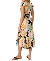 O'Neill Juniors' Zetta Short-Sleeve V-Neck Midi Dress