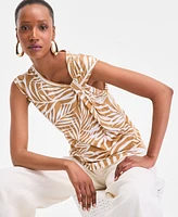 I.n.c. International Concepts Women's Twist-Front Cotton Tank Top, Exclusively at Macy's