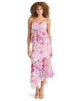 Steve Madden Women's Floral-Print Handkerchief-Hem Sleeveless Top