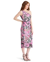 Steve Madden Women's Sacha Printed Lace One-Shoulder Sheath Dress