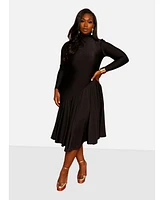 Rebdolls Women's Holly Assymetrical Skater Midi Dress