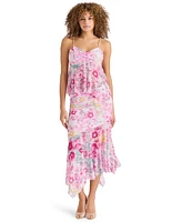 Steve Madden Women's Lacie Printed Asymmetric Midi Skirt