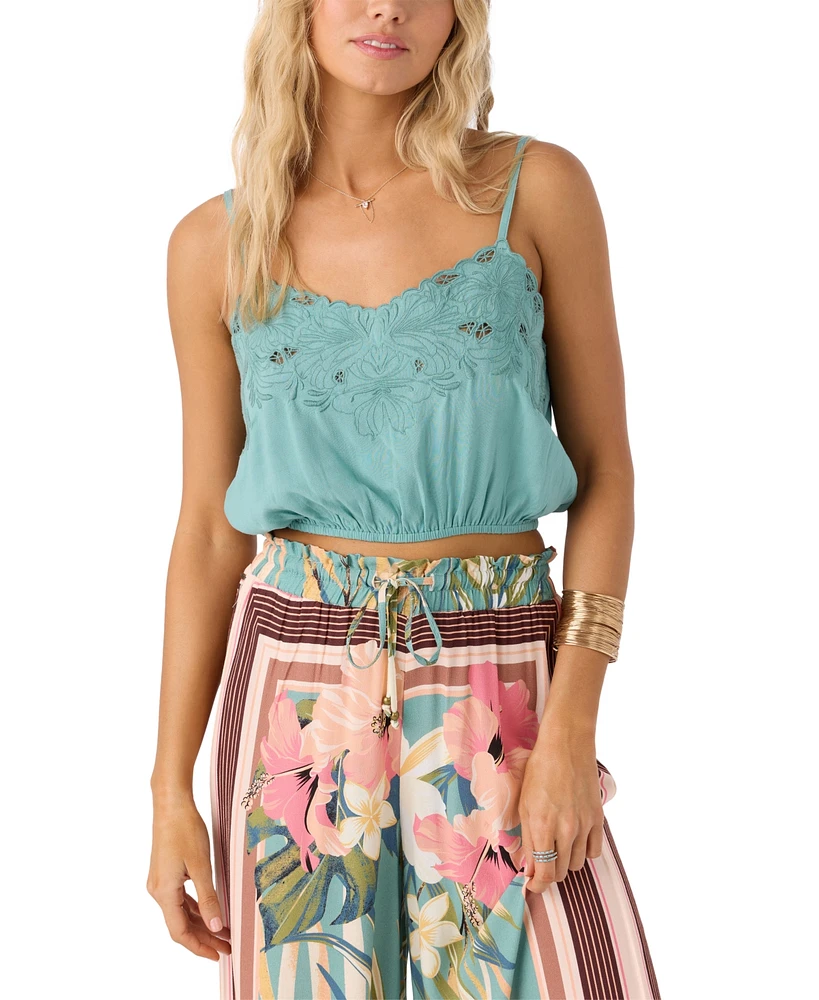 O'Neill Juniors' Lisbon Embroidered Tank Top