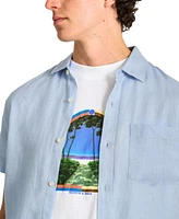 Scotch Sods Mens Regular Fit Button Down Linen Shirt Loose Fit Graphic T Shirt Regular Fit 8 Linen Shorts