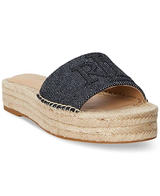 Lauren Ralph Women's Polly Espadrille Flat Sandals