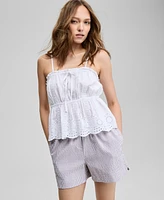 And Now This Women's Cotton Eyelet Peplum Tank, Exclusively at Macy's