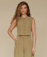 Avec Les Filles Women's Cropped Boxy Vest