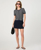 French Connection Women's Zig Zag Striped Knit Cardigan