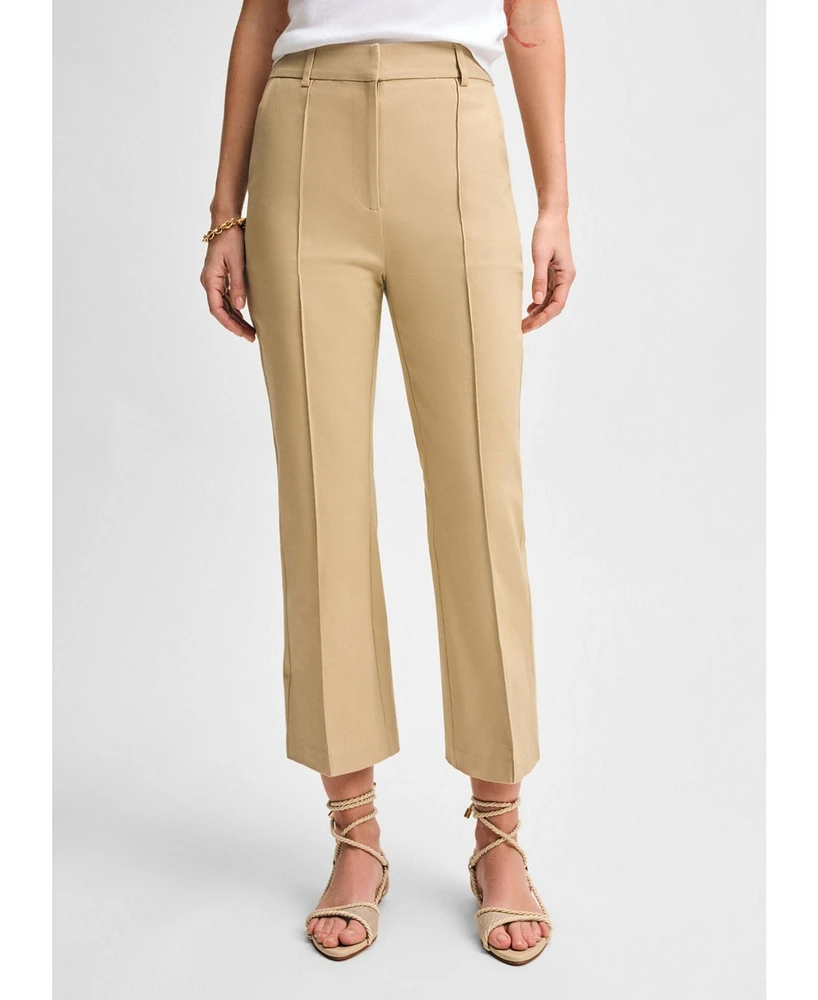 Isaac Mizrahi Women's Kick Flare Twill Pant
