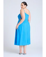Eloquii Plus Floral Applque Midi Dress