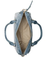 Brahmin Micaela Bellbottom Blue Zostera Small Leather Satchel