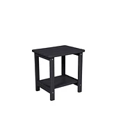 3-Piece Rocking Chair Set, All-Weather Rockers & Table - Black
