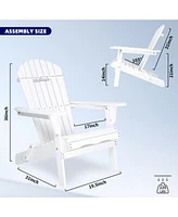 2 Wooden Folding Adirondack Chairs