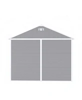 Campcraft 8x8 resin shed, durable Pp, waterproof, Uv/rust proof, large storage, Hd window