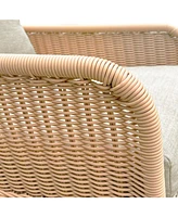 Beige wicker rocking chairs [Set of 2], Indoor/outdoor use