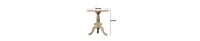 Round Top Side Table – Mango Wood with Intricate Carved Design & Pedestal Base