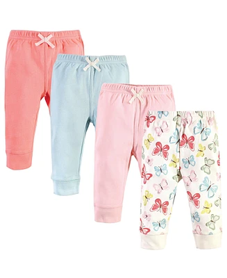 Touched by Nature Baby Girls Organic Cotton Pants 4pk, Butterflies