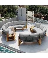 6-Person Outdoor Seating Set w/Cushions & Coffee Table