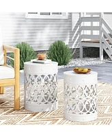 Outdoor Metal S/2 end table