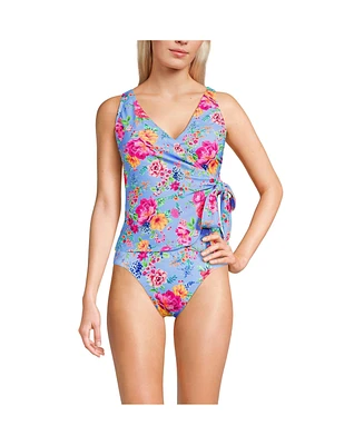Lands' End Women's Dd-Cup Side Tie Tankini Top