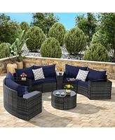 11-pc Half-Moon Patio Set