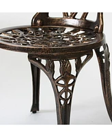 Copper Tulip Bistro Set - Table & 2 Chairs