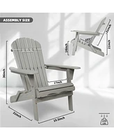 2 Wooden Folding Adirondack Chairs