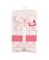 Luvable Friends Baby Girl Cotton Flannel Receiving Blankets