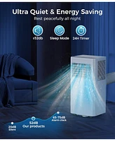 Cowsar 8000 Btu Portable Ac, 3-in-1, Sleep Mode, Rc, 24H Timer, Window Kits, Cools 350sq.ft